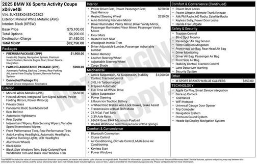 2025 BMW X6 xDrive40i