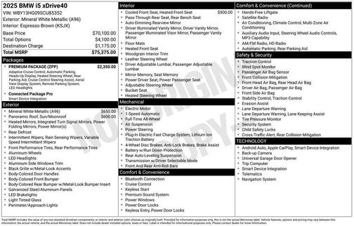 2025 BMW i5 xDrive40