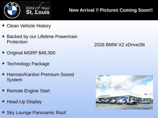 Black Sapphire Metallic 2026 BMW X2 xDrive28i