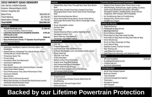 2023 INFINITI QX60 SENSORY