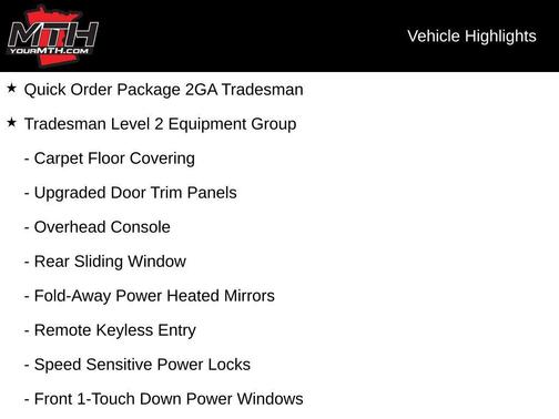 2021 RAM 2500 Tradesman Regular Cab 4x4 8' Box