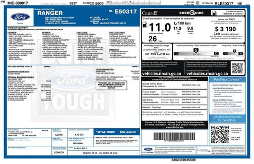 SHADOW BLACK 2024 Ford Ranger LARIAT