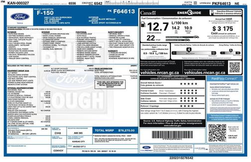 AGATE BLACK METALLIC 2023 Ford F-150 XLT