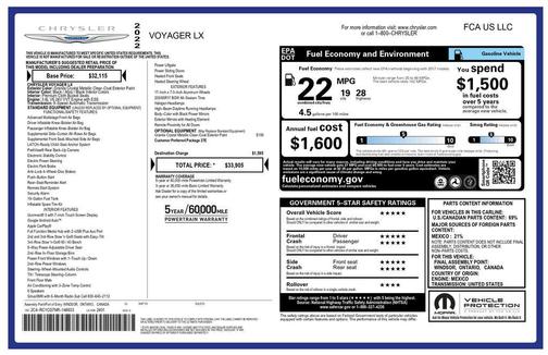 2022 Chrysler Voyager LX