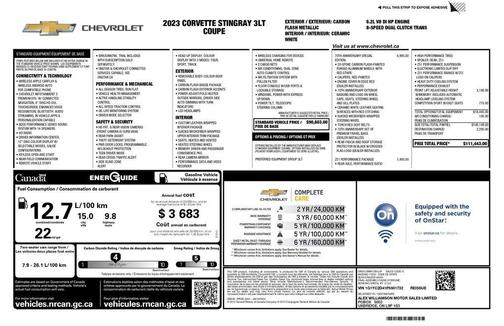2023 Chevrolet Corvette Stingray w/3LT