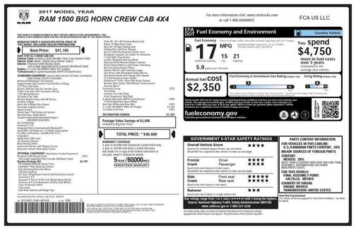 Granite Crystal Metallic Clearcoat 2017 RAM 1500 Big Horn