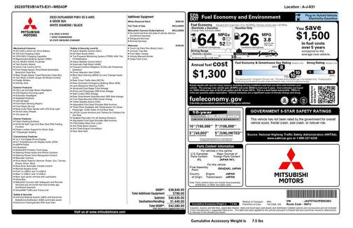 2023 Mitsubishi Outlander PHEV ES S-AWC