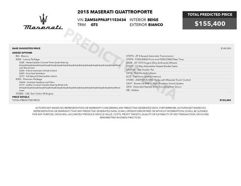 2015 Maserati Quattroporte GTS