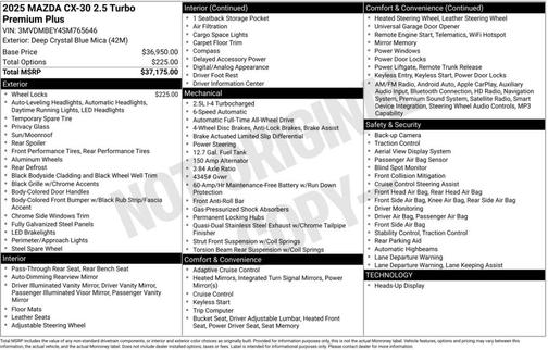 2025 Mazda CX-30 2.5 Turbo Premium Plus Package