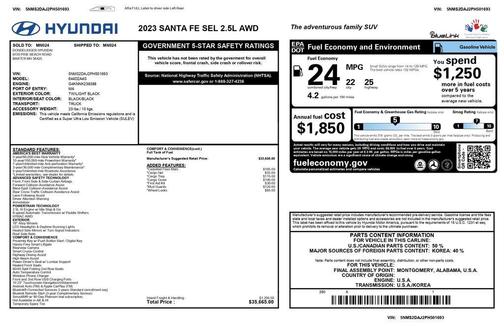 2023 Hyundai SANTA FE SEL 2.4