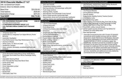 2018 Chevrolet Malibu LT