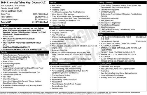 2024 Chevrolet Tahoe High Country