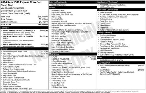 2014 RAM 1500 Tradesman/Express