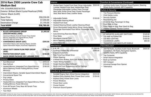 2016 RAM 2500 Laramie