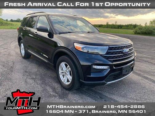 AGATE BLACK METALLIC 2022 Ford Explorer XLT