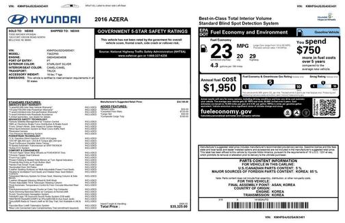 2016 Hyundai Azera Base
