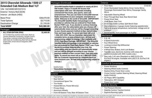 2015 Chevrolet Silverado 1500 1LT