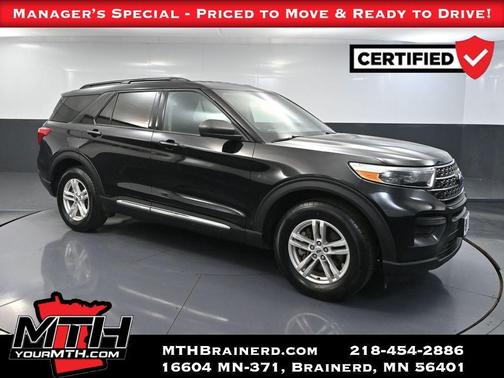 AGATE BLACK METALLIC 2023 Ford Explorer XLT