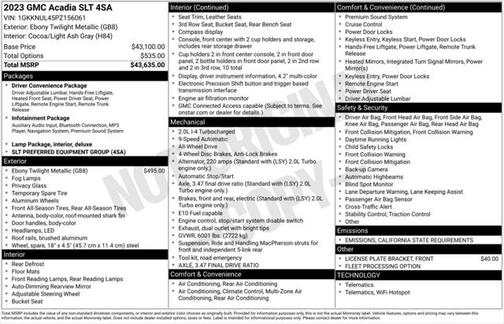 2023 GMC Acadia AWD SLT