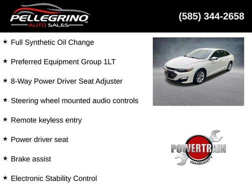 Summit White 2022 Chevrolet Malibu FWD LT