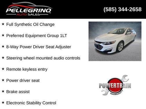 Summit White 2022 Chevrolet Malibu FWD LT