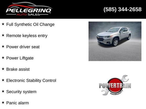 Silver Ice Metallic 2019 Chevrolet Traverse LT Cloth