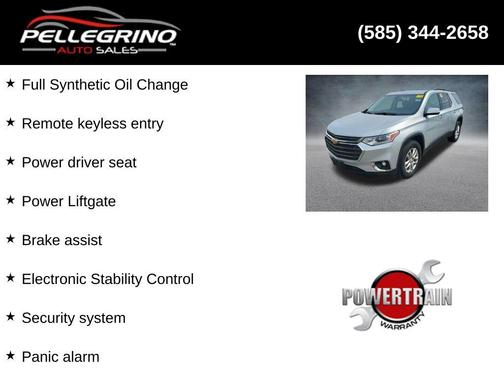 Silver Ice Metallic 2019 Chevrolet Traverse LT Cloth