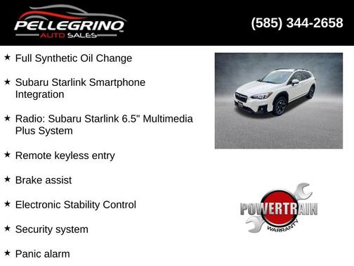 Crystal White Pearl 2019 Subaru Crosstrek 2.0i Premium