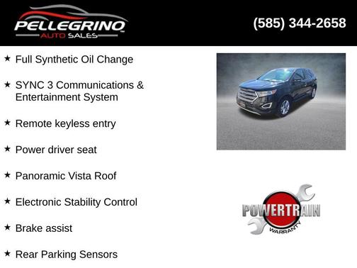 Shadow Black 2018 Ford Edge SEL