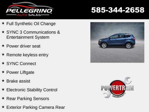 Blue Metallic 2018 Ford Escape SEL