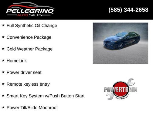 Midnight Black Metallic 2023 Toyota Camry SE