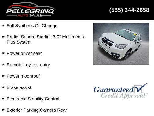 Crystal White Pearl 2018 Subaru Forester 2.5i Premium