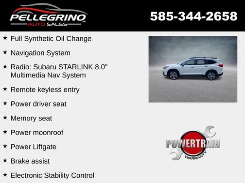 Crystal White Pearl 2020 Subaru Ascent Touring 7-Passenger