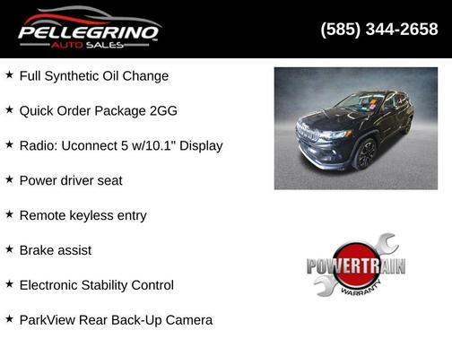 Diamond Black Crystal Pearlcoat 2022 Jeep Compass Limited