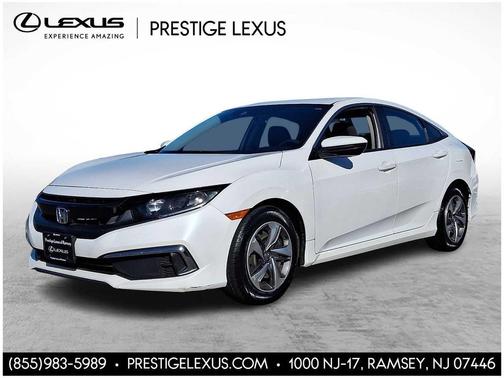 Platinum White Pearl 2021 Honda Civic LX