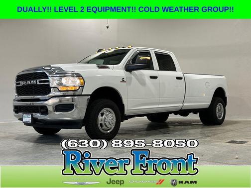 Bright White Clearcoat 2024 RAM 3500 Tradesman Crew Cab 4x4 8' Box
