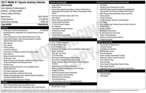 2017 BMW X1 sDrive28i