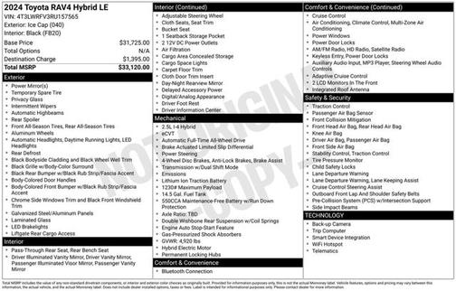 2024 Toyota RAV4 Hybrid Hybrid LE