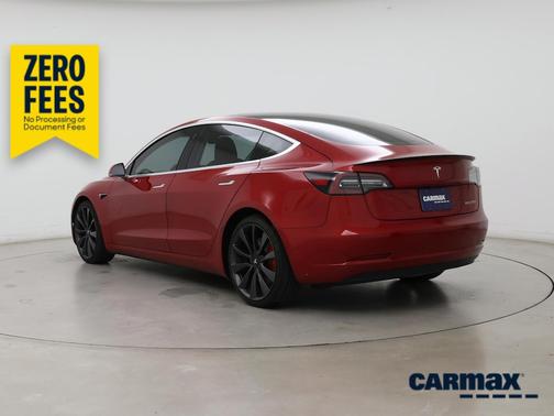 Red 2020 Tesla Model 3 Performance
