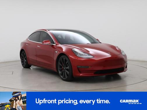 Red 2020 Tesla Model 3 Performance
