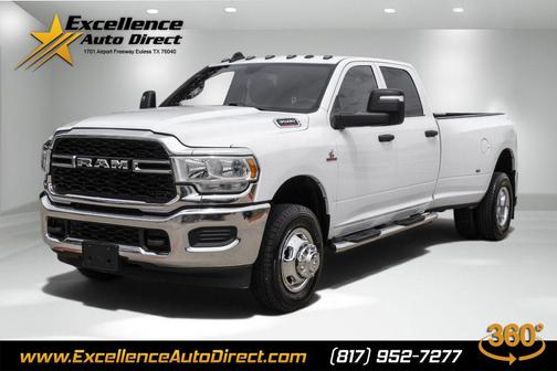 Bright White Clearcoat 2023 RAM 3500 Tradesman Crew Cab 4x4 8' Box