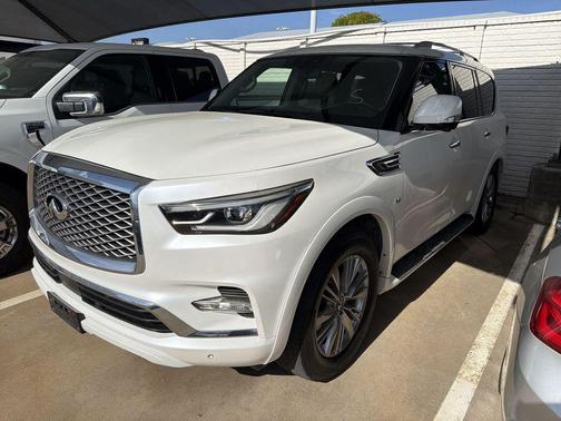 Moonstone White 2019 INFINITI QX80 Luxe