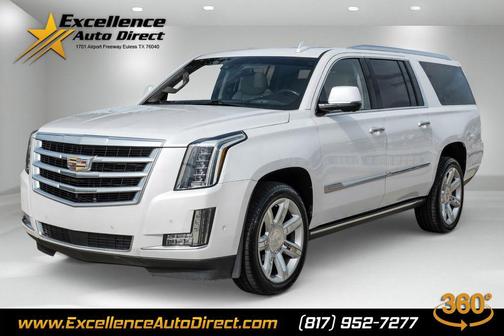 Crystal White Tricoat 2018 Cadillac Escalade ESV Premium Luxury