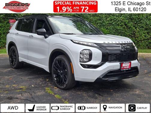 White Diamond With Black Roof 2026 Mitsubishi Outlander Black Edition S-AWC