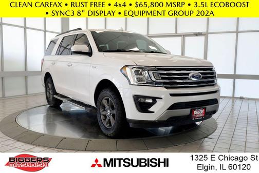 White Platinum Metallic Tri-Coat 2019 Ford Expedition XLT