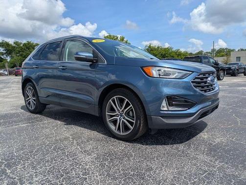 Blue Metallic 2019 Ford Edge Titanium