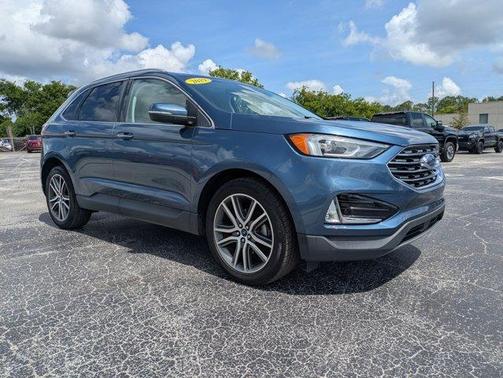 Blue Metallic 2019 Ford Edge Titanium
