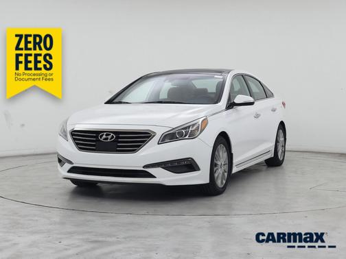 White 2015 Hyundai SONATA Limited