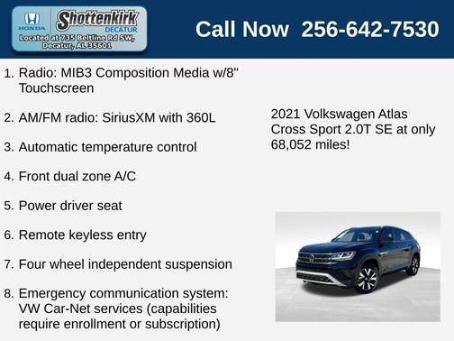 2021 Volkswagen Atlas Cross Sport 2.0T SE
