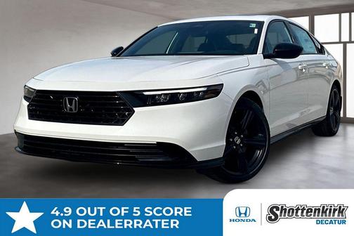 Platinum White 2026 Honda Accord Hybrid Sport-L